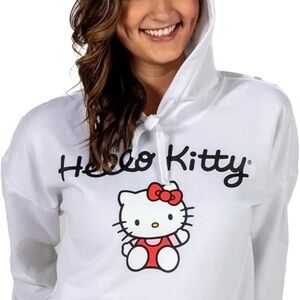 NWT Sanrio Hello Kitty Universal Studios White Sweatshirt Women’s Size Large